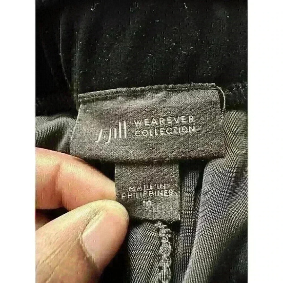 J Jill Wearever Collection Black Velour Stretch Smooth Fit Full Leg Pants Size M - Picture 5 of 6